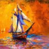 Abstract Boat On Sea Paint By Number