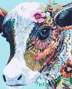 Abstract Cow Paint By Number