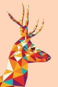 Abstract Deer Paint By Number