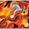 Abstract Guitar Violin Paint By Number