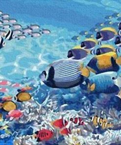 Fish Swimming Paint By Number