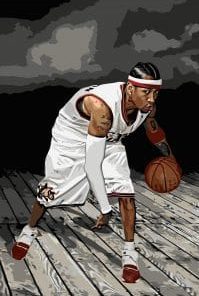 Allen Iverson Paint by number