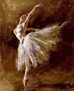 Ballerina Dancer Tilting Paint By Number