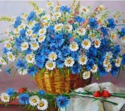 Blue Chamomile Paint By Number