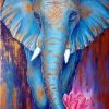 Blue Elephant Paint By Number