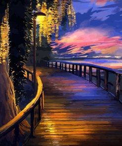 Boardwalk To Sunset Paint By Number