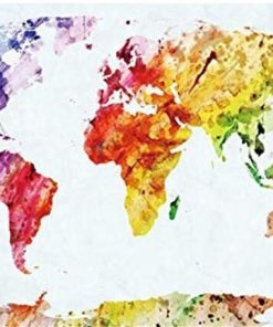 Colourful World Map Paint By Number