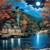 Cabin By The Greet Lake Paint By Number
