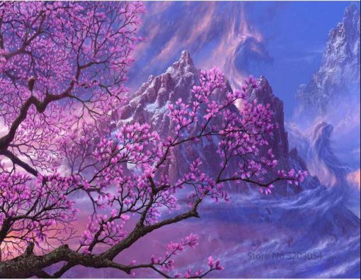 Cherry Blossoms Trees Paint By Number