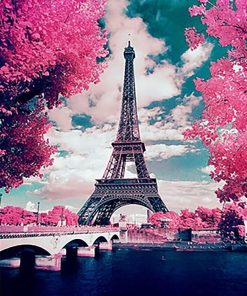 Cherry Blossoms in Paris Paint By Number