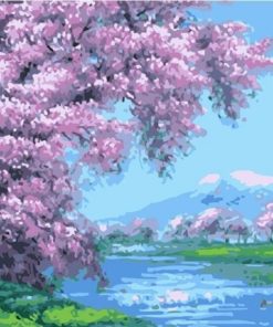 Cherry blossom River Paint By Number