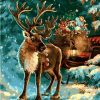 Christmas Elk Paint By Number