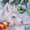 Christmas Husky Dog Paint By Number