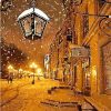 Christmas Snow Street Lamp Paint By Number