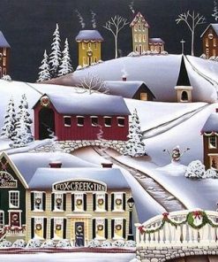 Christmas in Fox Creek Paint By Number