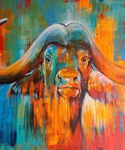 Colorful Buffalo Paint By Number