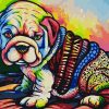 Colorful Bulldog Paint By Number