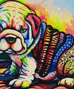 Colorful Bulldog Paint By Number