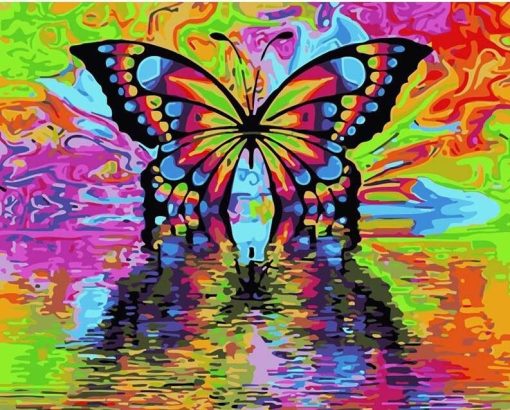 Colorful Butterfly paint by numbers