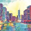 Colorful Chicago City Paint By Number