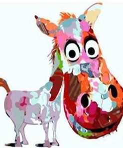 Colorful Donkey Paint By Number