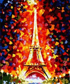 Colorful Eiffel Tower Paint By Number