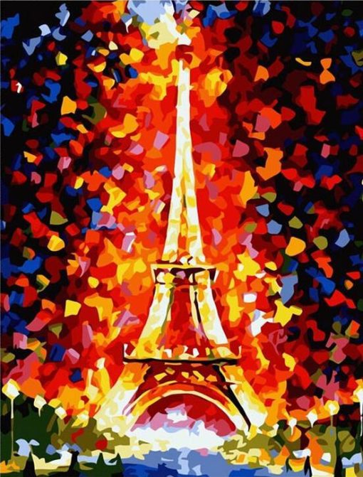 Colorful Eiffel Tower Paint By Number