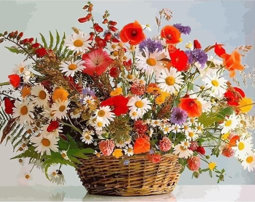 Colorful Flowers Bouquet Paint By Number