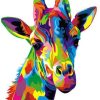 Colorful Giraffe Animal Paint By Number