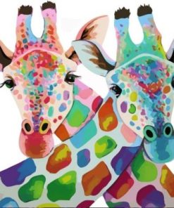 Colorful Giraffes Paint By Number