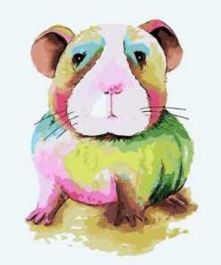 Colorful Guinea Pig Paint By Number