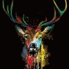 Colorful Horned Deer Paint By Number