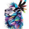 Colorful Lion Paint By Number