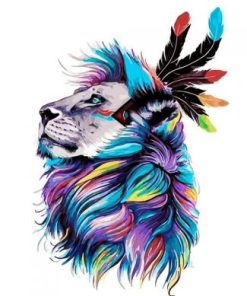 Colorful Lion Paint By Number