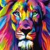 Colorful Lions Paint By Number