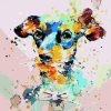 Colorful Splashed Dog Paint By Number