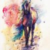 Colorful Splatter Horse Paint By Number