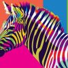 Colorful Wild Zebra Paint By Number