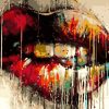 Colorful Womans Lips Paint By Number