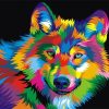 Colourful Wolf Paint By Number