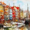 Copenhagens Harbour Paint By Number