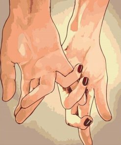 Couple Holding Hands Paint By Number