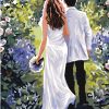 Couple in Courtyard Paint By Number