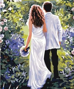 Couple in Courtyard Paint By Number