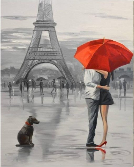 Couples In Paris Paint By Number