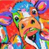 Cow Eating a Flower Paint By Number