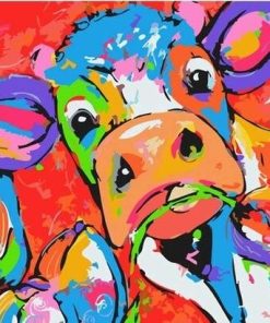 Cow Eating a Flower Paint By Number