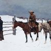 Cowboy in Snow Paint By Number