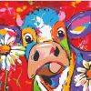 Cows and Flowers Paint By Number