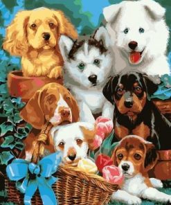 Cute Puppies Paint By Number